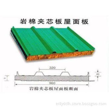 stainless steel Rock Wool Sandwich Panel / galvanized steel